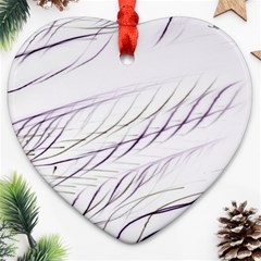 Lilac stripes Ornament (Heart) 