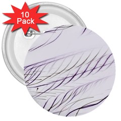 Lilac stripes 3  Buttons (10 pack) 