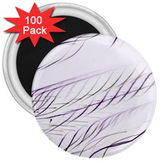 Lilac stripes 3  Magnets (100 pack)