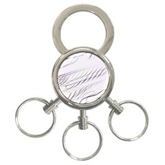 Lilac stripes 3-Ring Key Chains