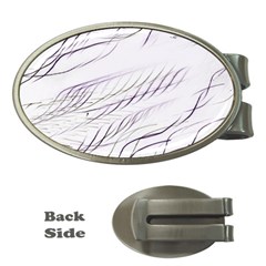 Lilac stripes Money Clips (Oval) 