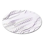 Lilac stripes Oval Magnet Front