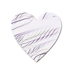 Lilac stripes Heart Magnet