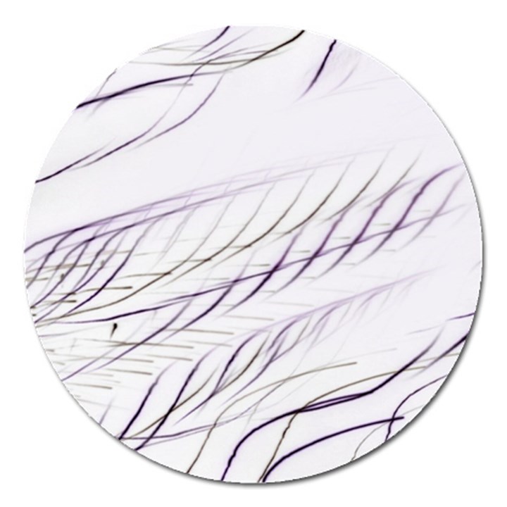 Lilac stripes Magnet 5  (Round)