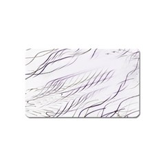 Lilac Stripes Magnet (name Card) by picsaspassion