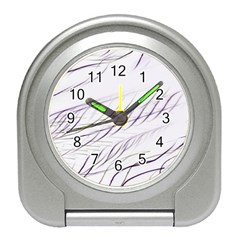 Lilac stripes Travel Alarm Clocks