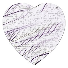 Lilac stripes Jigsaw Puzzle (Heart)