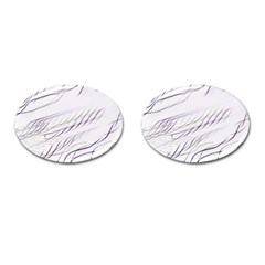 Lilac stripes Cufflinks (Oval)