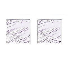 Lilac stripes Cufflinks (Square)