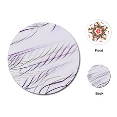 Lilac stripes Playing Cards (Round) 