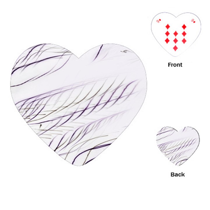 Lilac stripes Playing Cards (Heart) 