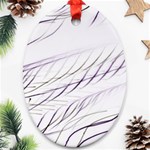 Lilac stripes Oval Ornament (Two Sides) Front