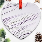 Lilac stripes Heart Ornament (2 Sides) Front