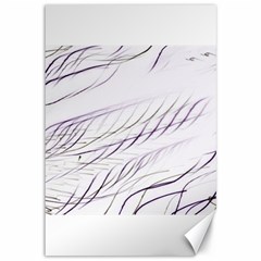 Lilac Stripes Canvas 12  X 18   by picsaspassion