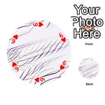 Lilac stripes Playing Cards 54 (Round)  Front - Heart6