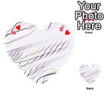 Lilac stripes Playing Cards 54 (Heart)  Front - Heart6