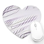 Lilac stripes Heart Mousepads Front