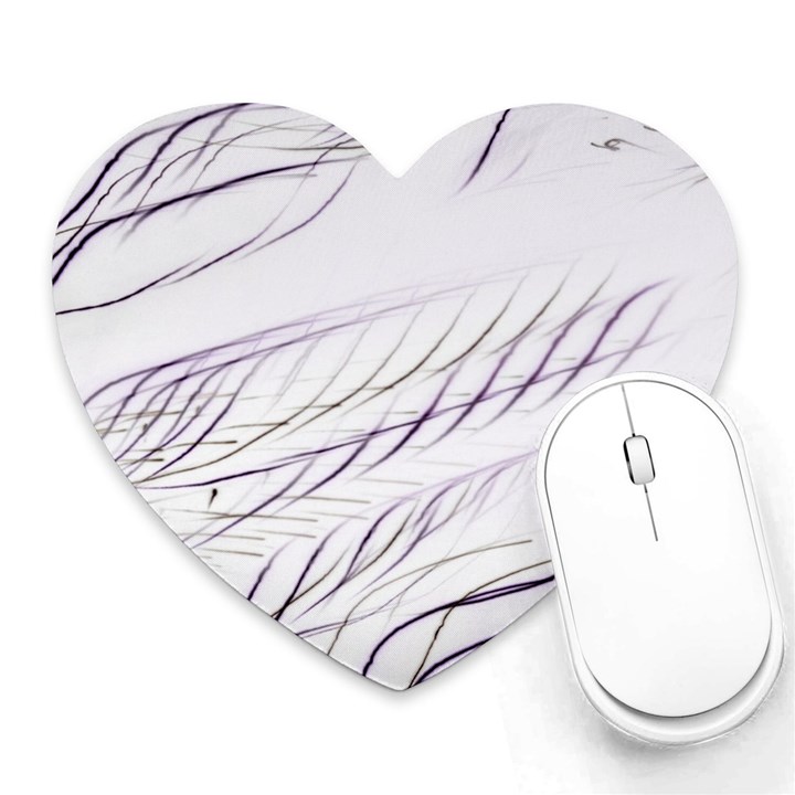 Lilac stripes Heart Mousepads