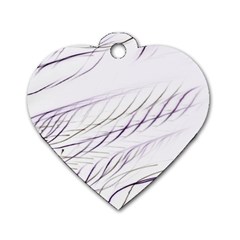 Lilac stripes Dog Tag Heart (Two Sides)