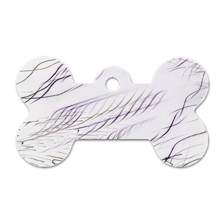 Lilac stripes Dog Tag Bone (One Side)