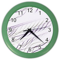 Lilac stripes Color Wall Clocks