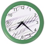 Lilac stripes Color Wall Clocks Front