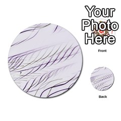 Lilac stripes Multi-purpose Cards (Round) 