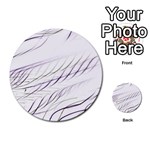 Lilac stripes Multi-purpose Cards (Round)  Front 1