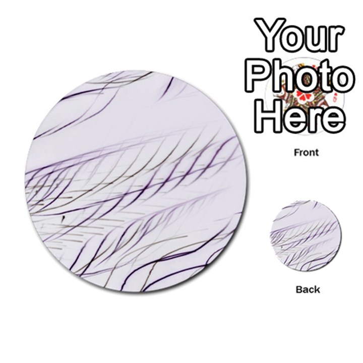 Lilac stripes Multi-purpose Cards (Round) 