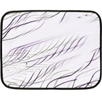 Lilac stripes Fleece Blanket (Mini) 35 x27  Blanket