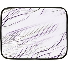 Lilac Stripes Double Sided Fleece Blanket (mini)  by picsaspassion