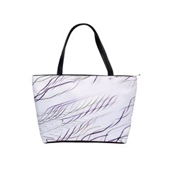 Lilac stripes Shoulder Handbags