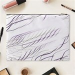 Lilac stripes Cosmetic Bag (XL) Back