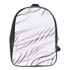 Lilac stripes School Bags(Large) 