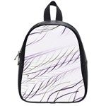 Lilac stripes School Bags (Small)  Front