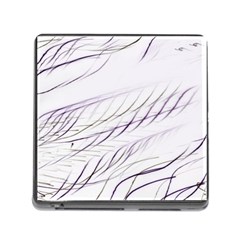 Lilac stripes Memory Card Reader (Square)