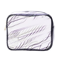 Lilac stripes Mini Toiletries Bags