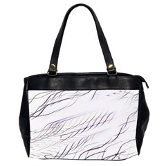 Lilac stripes Office Handbags (2 Sides) 