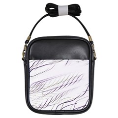 Lilac stripes Girls Sling Bags