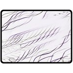 Lilac stripes Fleece Blanket (Large)  80 x60  Blanket Front