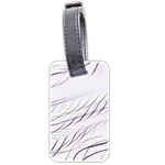 Lilac stripes Luggage Tags (Two Sides) Front