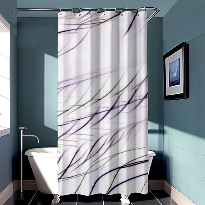 Lilac stripes Shower Curtain 36  x 72  (Stall) 