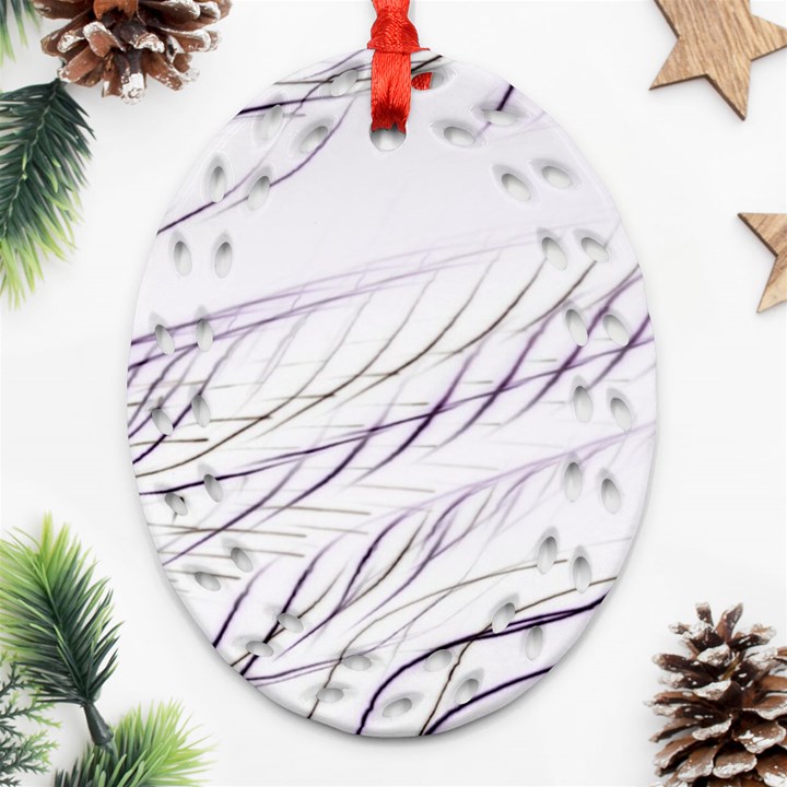 Lilac stripes Ornament (Oval Filigree) 