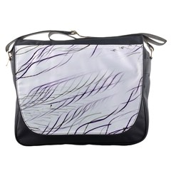 Lilac stripes Messenger Bags