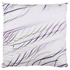 Lilac stripes Large Cushion Case (One Side)