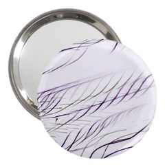 Lilac stripes 3  Handbag Mirrors