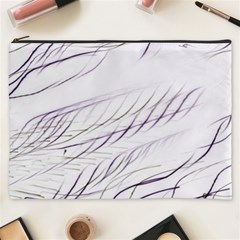 Lilac stripes Cosmetic Bag (XXXL) 