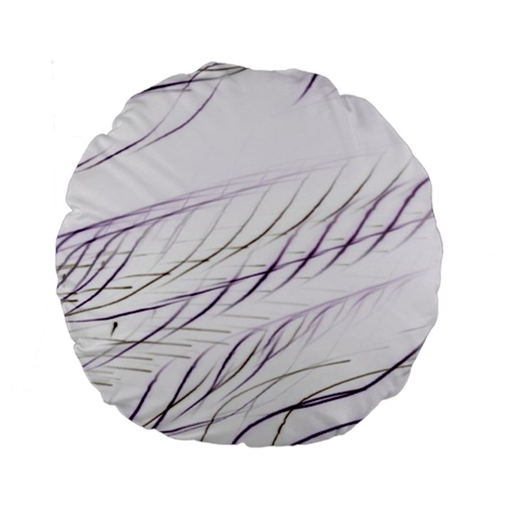 Lilac stripes Standard 15  Premium Round Cushions