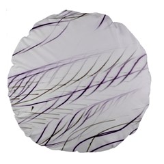 Lilac stripes Large 18  Premium Round Cushions