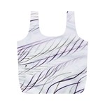 Lilac stripes Full Print Recycle Bags (M)  Front